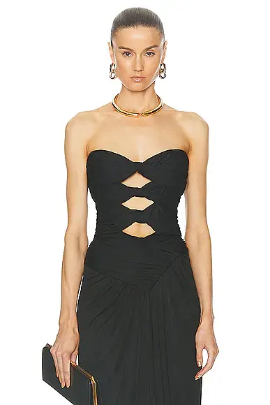 Saint Laurent Jersey Bandeau Top | Image 1 Saint Laurent Jersey Bandeau Top | Image 1
