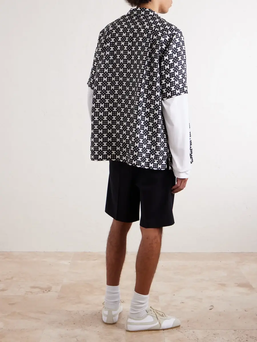 Dries Van Noten Straight-Leg Cotton and Wool-Blend Shorts | Thumbnail 4 Dries Van Noten Straight-Leg Cotton and Wool-Blend Shorts | Thumbnail 4