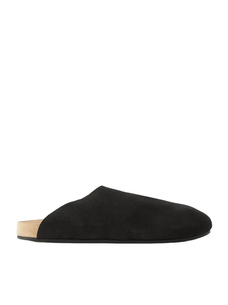 The Row Hudson Suede Slippers | Image 1 The Row Hudson Suede Slippers | Image 1