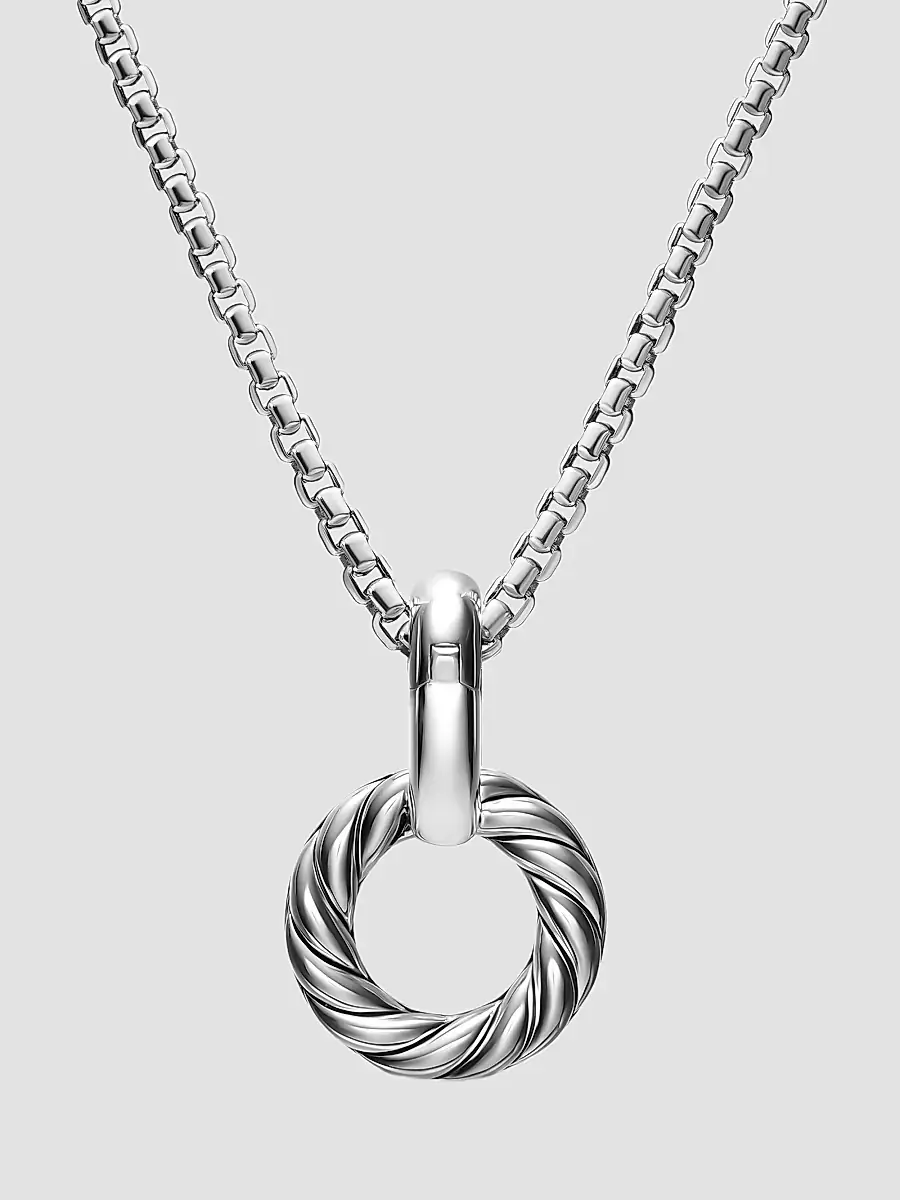 David Yurman Women's Amulet Holder in Sterling Silver, 20.3MM - Silver | Thumbnail 3 David Yurman Women's Amulet Holder in Sterling Silver, 20.3MM - Silver | Thumbnail 3