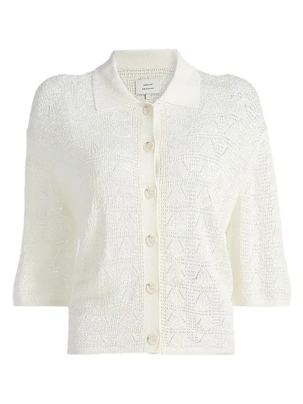 Women's Siani Lace Knit Button-Front Top