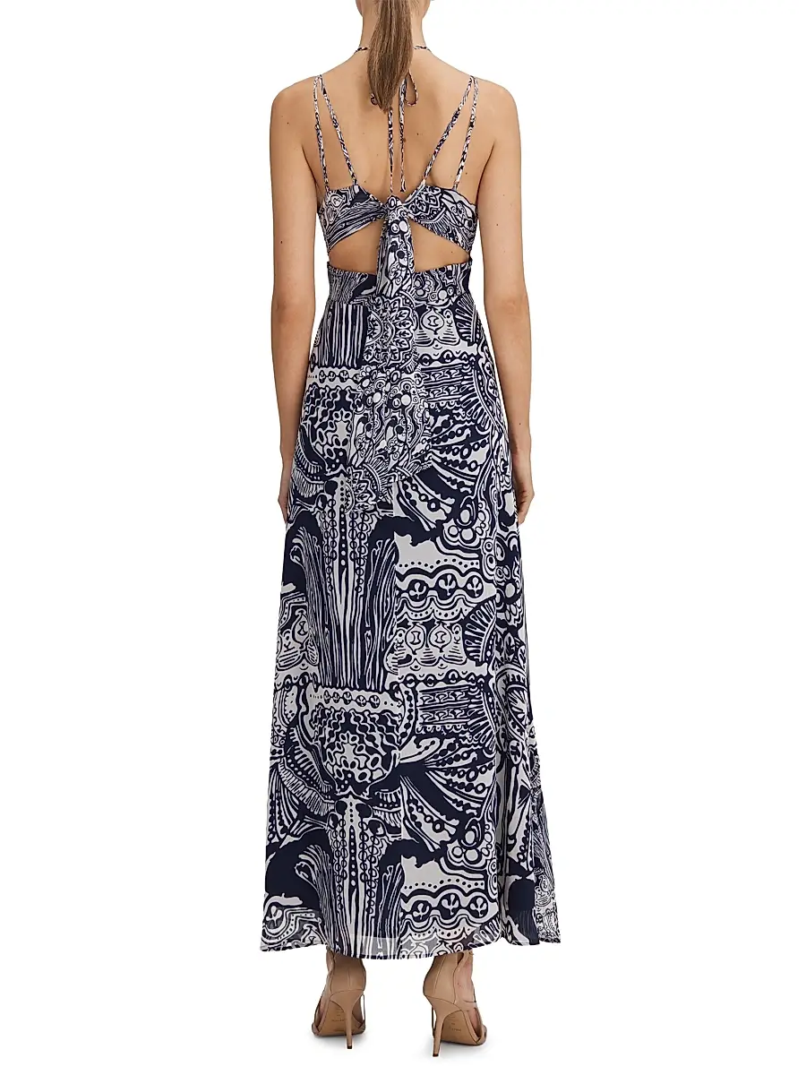 Reiss Women's Quinn Printed Maxi Dress | Thumbnail 4