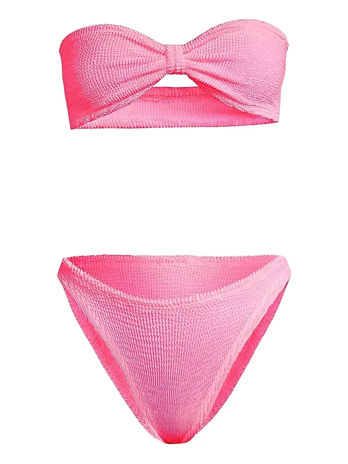 Women's Jean Bow Two-Piece Bikini Set