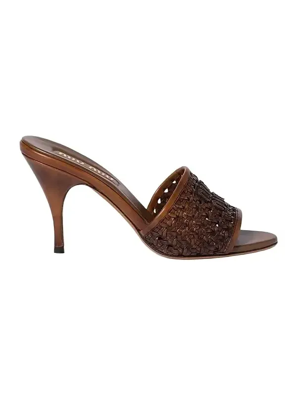 Miu Miu Women's Woven Leather Sandals