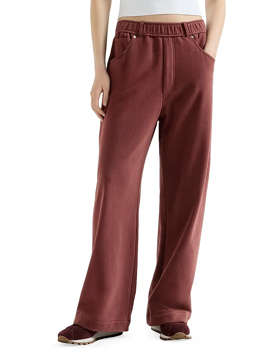 Brunello Cucinelli Women's Cotton Smooth French Terry Trousers | Thumbnail 2 Brunello Cucinelli Women's Cotton Smooth French Terry Trousers | Thumbnail 2