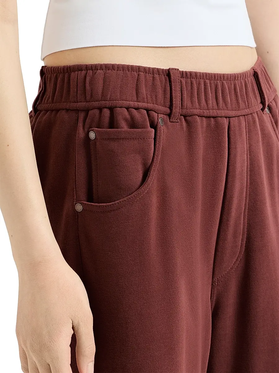 Brunello Cucinelli Women's Cotton Smooth French Terry Trousers | Thumbnail 5 Brunello Cucinelli Women's Cotton Smooth French Terry Trousers | Thumbnail 5