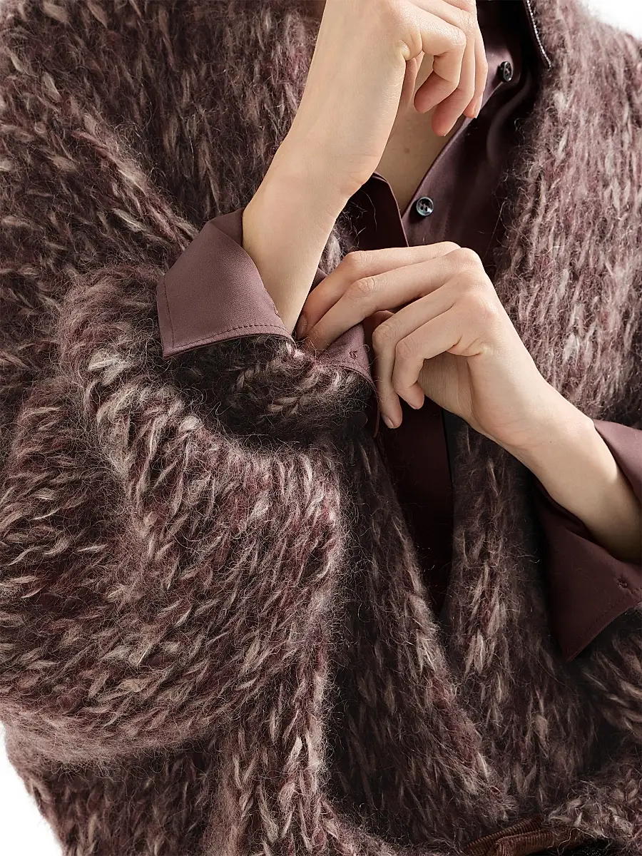 Brunello Cucinelli Women's Malfilé Mohair Cardigan | Thumbnail 4 Brunello Cucinelli Women's Malfilé Mohair Cardigan | Thumbnail 4