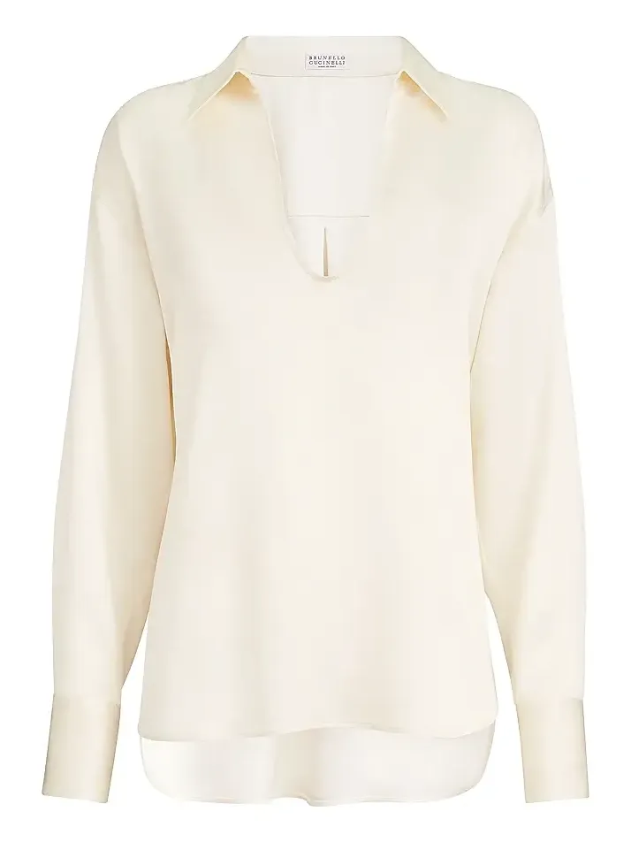 Brunello Cucinelli Women's Silk Satin Blouse