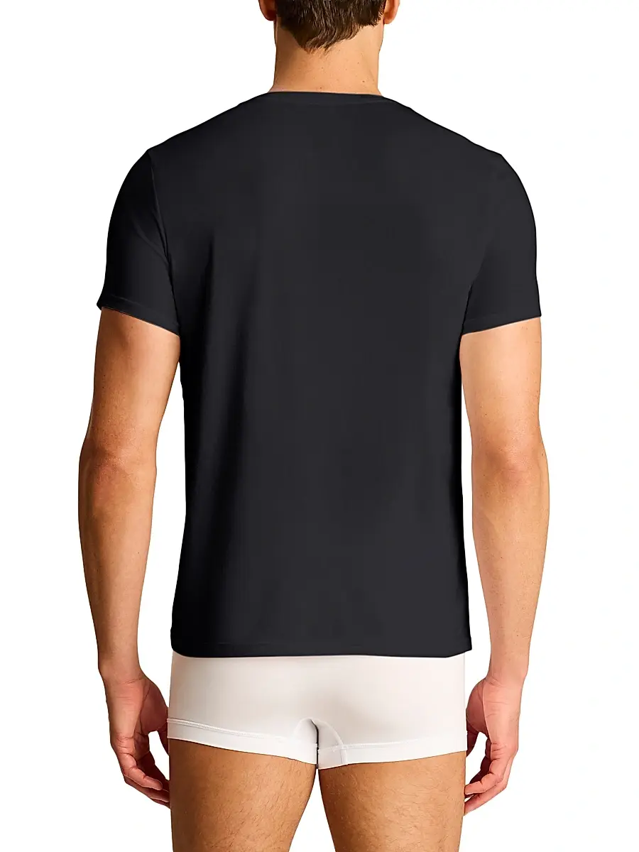 Commando Men's Premier Stretch-Cotton Crewneck Undershirt | Thumbnail 3