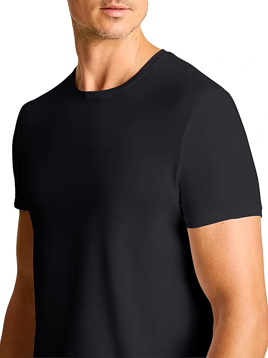 Commando Men's Premier Stretch-Cotton Crewneck Undershirt | Thumbnail 4