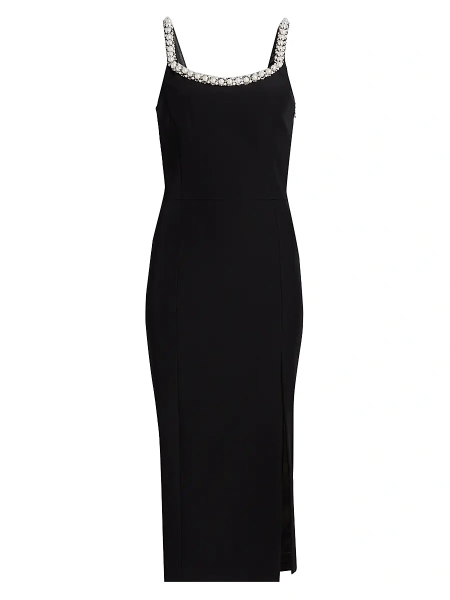 Generation Love Women's Prague Faux-Pearl-Embellished Stretch-Crepe Midi-Dress