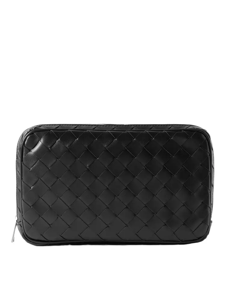 Bottega Veneta Intrecciato Leather Pouch - Men | Image 1 Bottega Veneta Intrecciato Leather Pouch - Men | Image 1
