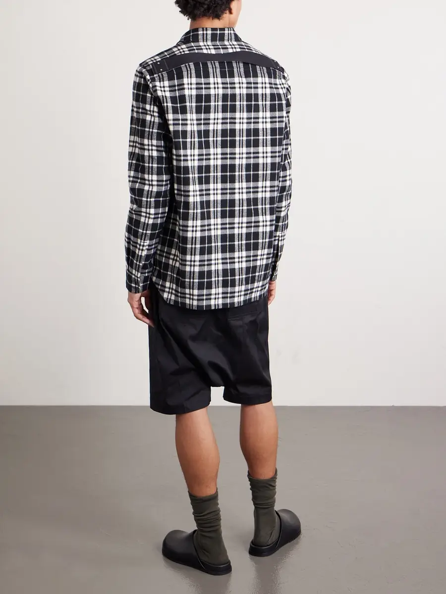 Rick Owens Checked Cotton-Flannel Shirt - Men | Thumbnail 4 Rick Owens Checked Cotton-Flannel Shirt - Men | Thumbnail 4