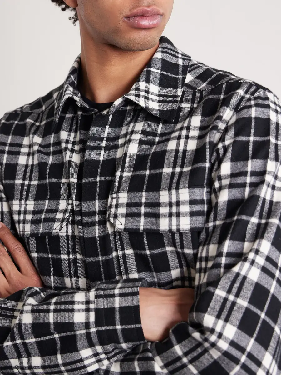 Rick Owens Checked Cotton-Flannel Shirt - Men | Thumbnail 5 Rick Owens Checked Cotton-Flannel Shirt - Men | Thumbnail 5