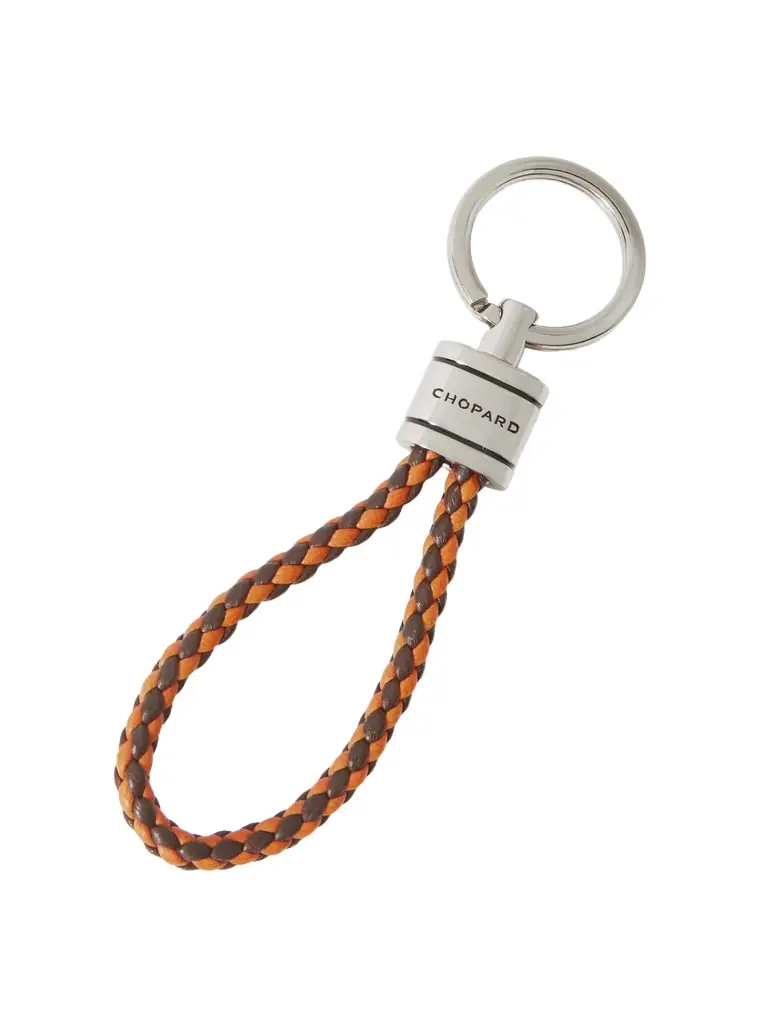 Chopard Braided Leather and Silver-Tone Keyring - Men | Thumbnail 1 Chopard Braided Leather and Silver-Tone Keyring - Men | Thumbnail 1
