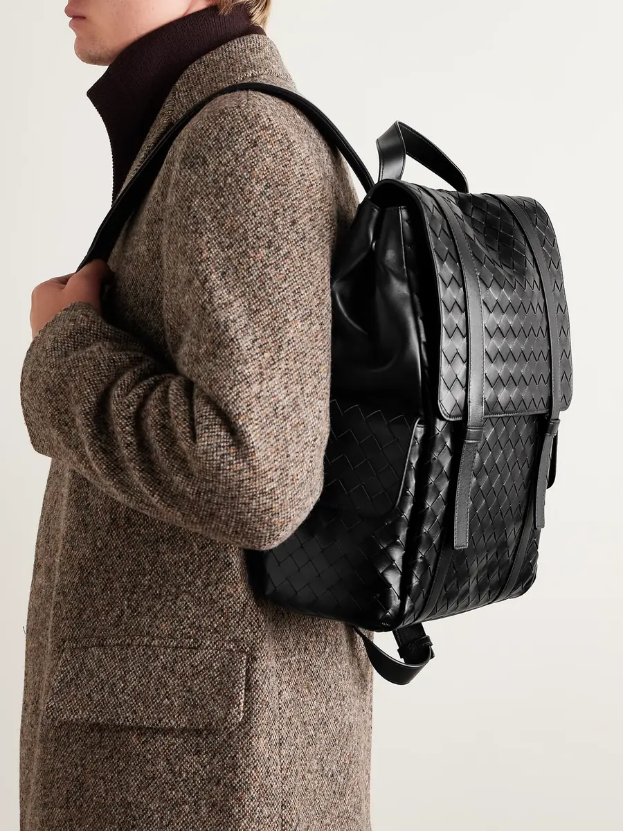 Bottega Veneta Intrecciato Leather Backpack - Men | Thumbnail 2
