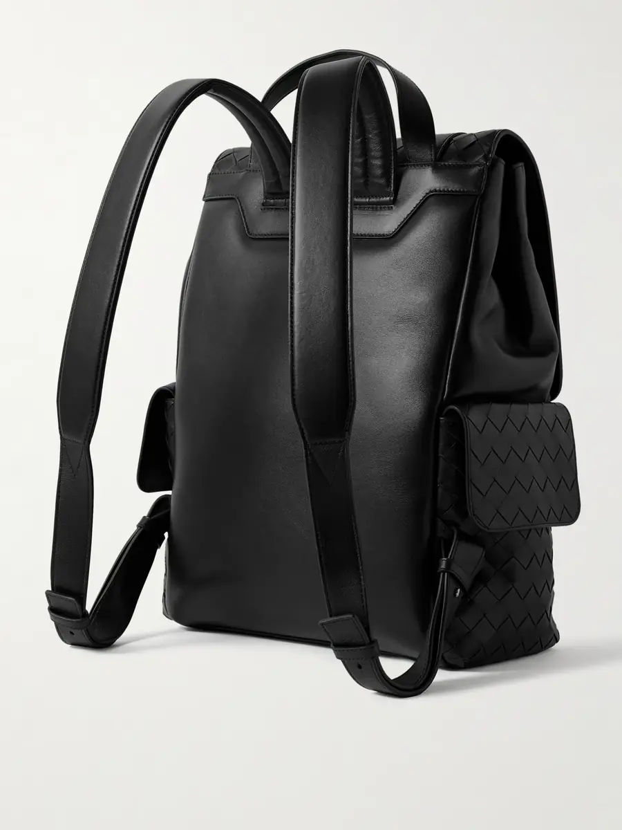 Bottega Veneta Intrecciato Leather Backpack - Men | Thumbnail 3