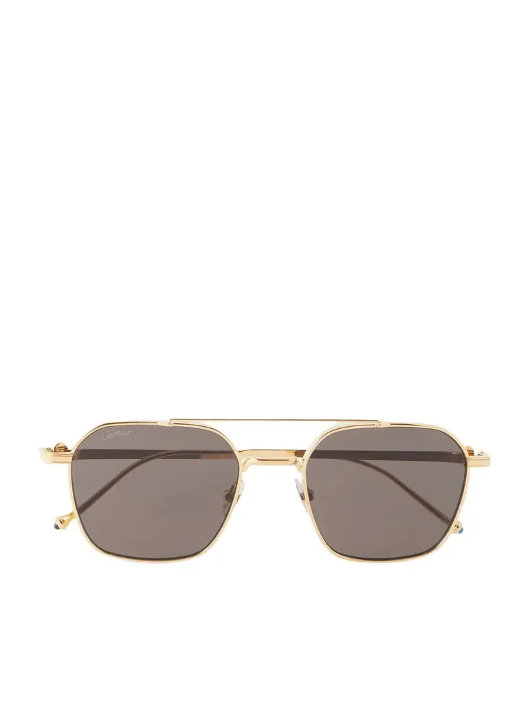 Cartier Eyewear Pasha Square-Frame Gold-Tone Metal Sunglasses - Men | Thumbnail 1 Cartier Eyewear Pasha Square-Frame Gold-Tone Metal Sunglasses - Men | Thumbnail 1