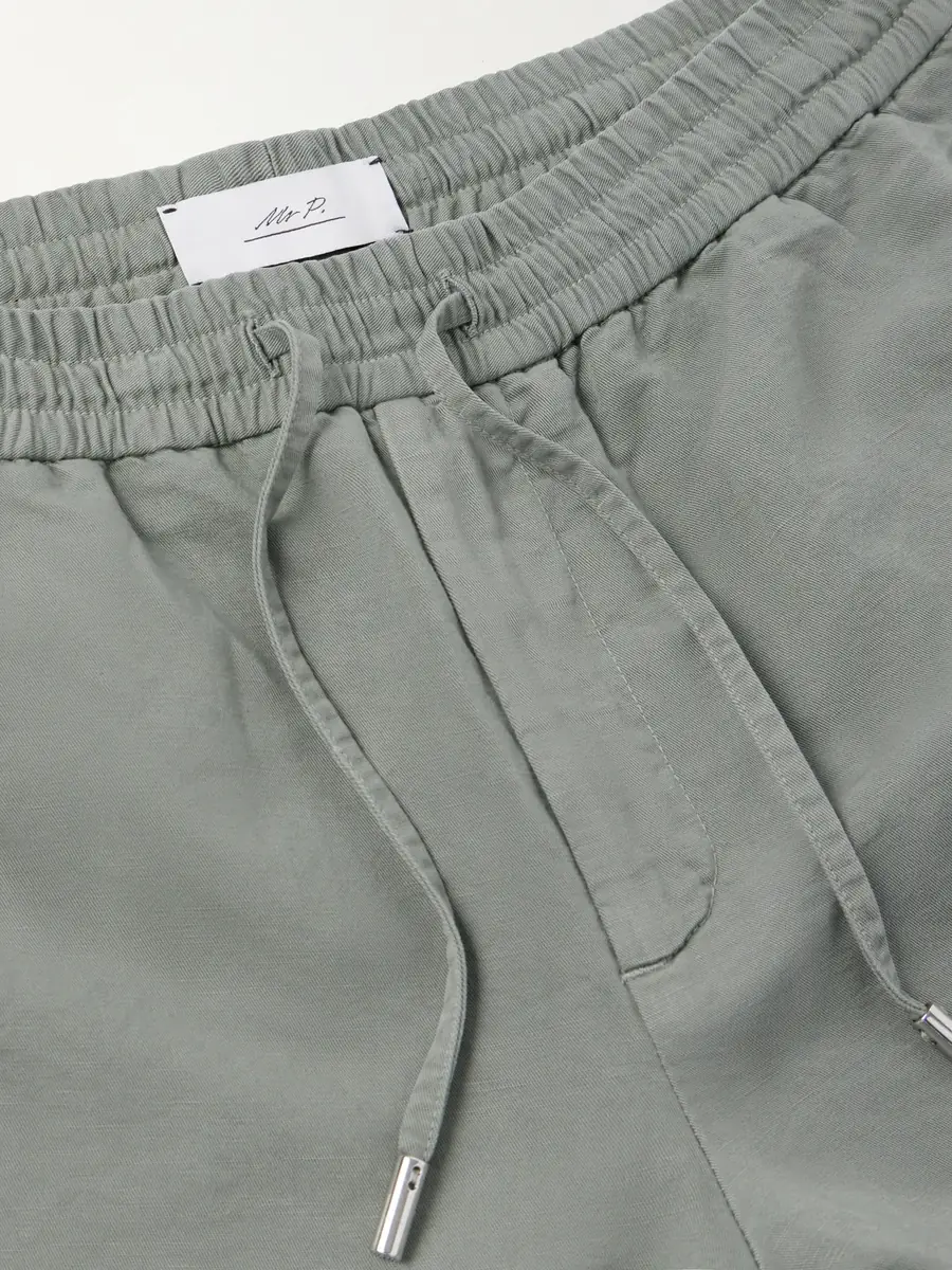 MR P. Straight-Leg Cotton and Linen-Blend Twill Drawstring Shorts - Men | Thumbnail 6 MR P. Straight-Leg Cotton and Linen-Blend Twill Drawstring Shorts - Men | Thumbnail 6