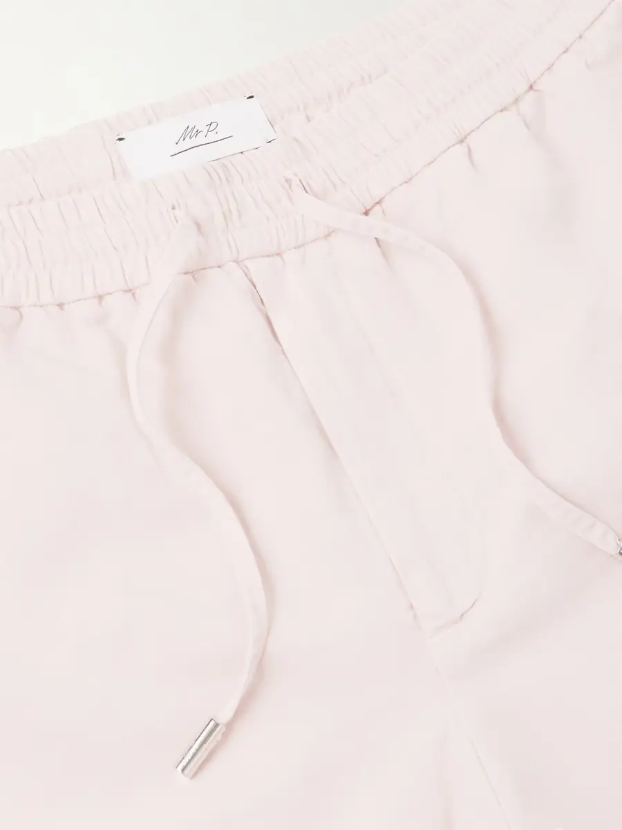 MR P. Straight-Leg Cotton and Linen-Blend Twill Drawstring Shorts - Men | Thumbnail 6