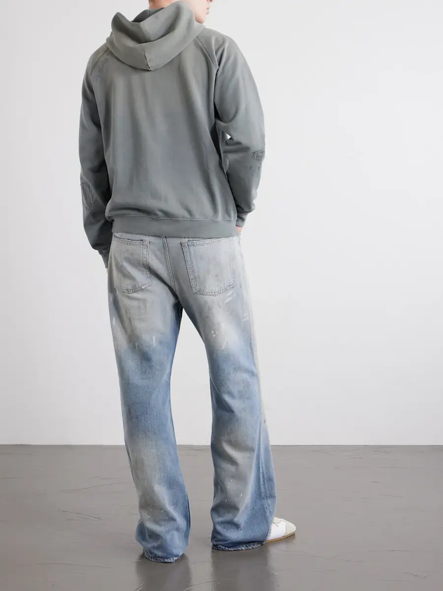 Acne Studios Fupiter Logo-Print Embroidered Cotton-Jersey Hoodie - Men | Thumbnail 4