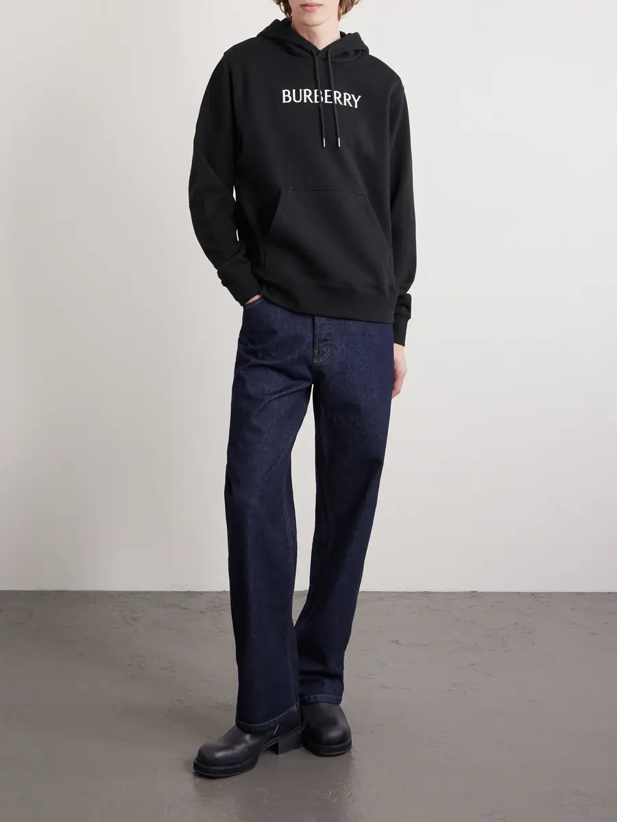 Burberry Logo-Print Cotton-Jersey Hoodie - Men | Thumbnail 2