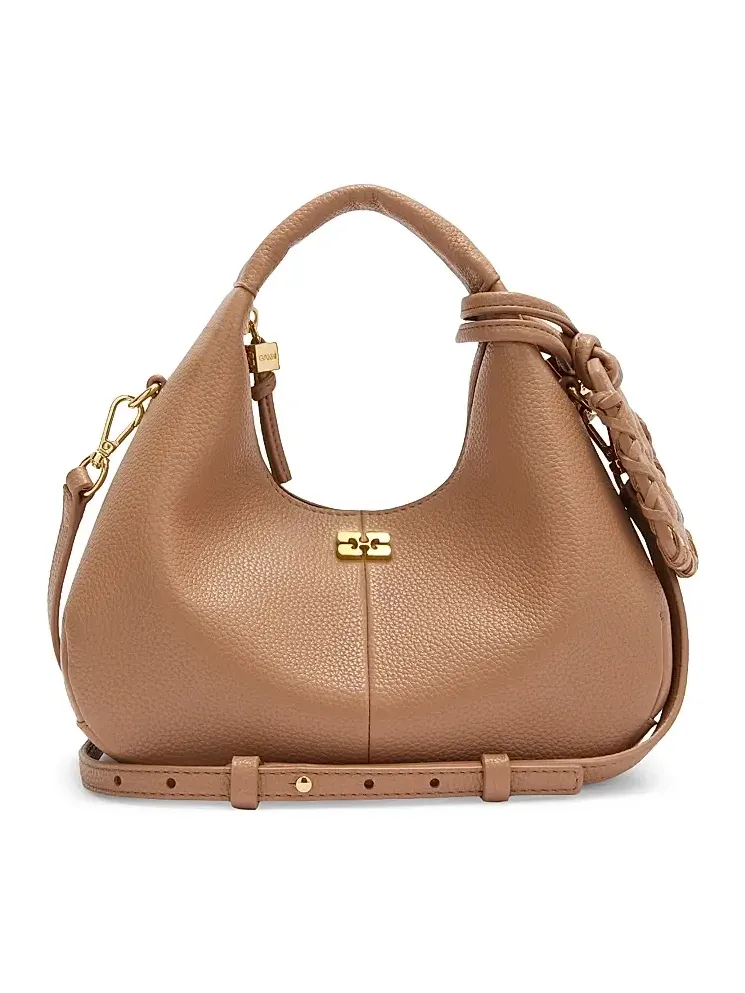 Women's Mini Logo Grained Hobo Bag Women's Mini Logo Grained Hobo Bag