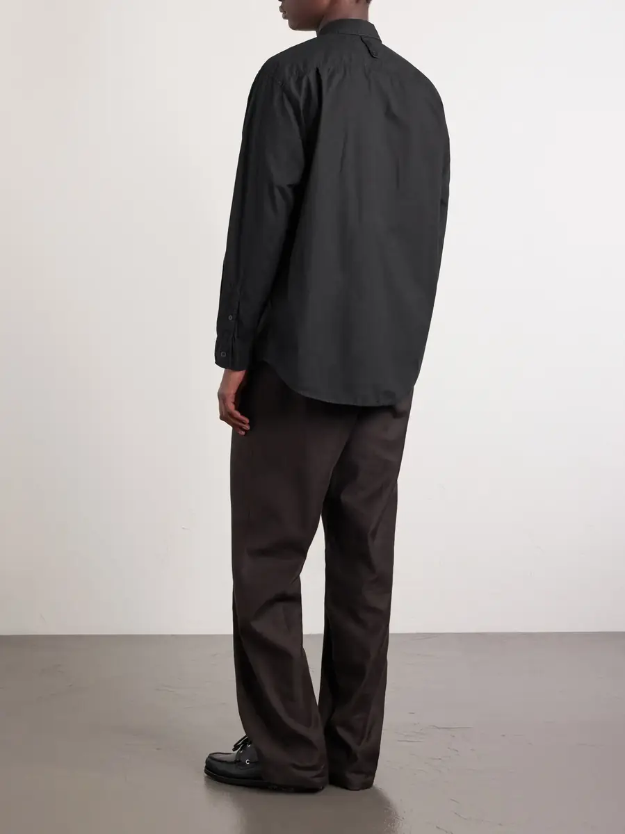 Stone Island Button-Down Collar Logo-Embroidered Organic Cotton-Tela Shirt | Thumbnail 4 Stone Island Button-Down Collar Logo-Embroidered Organic Cotton-Tela Shirt | Thumbnail 4