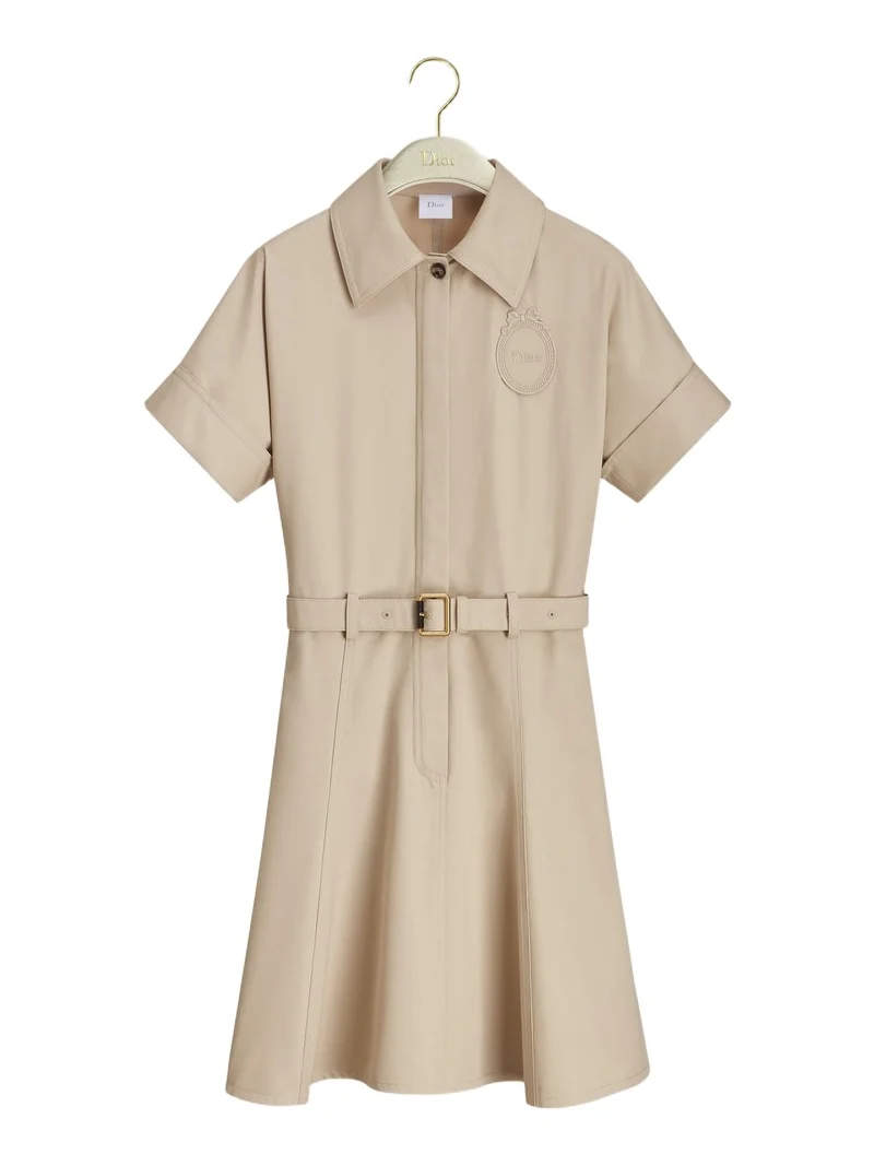 Dior Dior Médaillon Belted Shirtdress