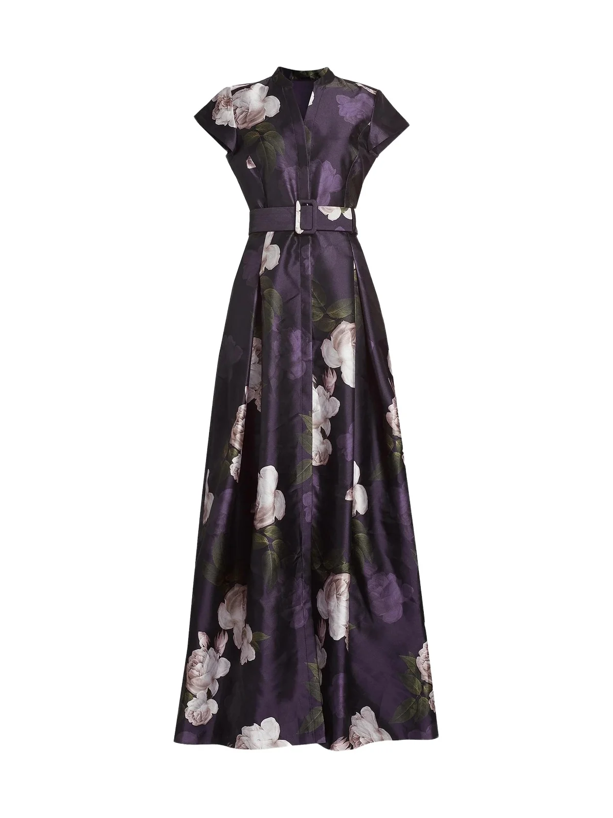 Women's Marta Floral Mikado Belted Gown Women's Marta Floral Mikado Belted Gown