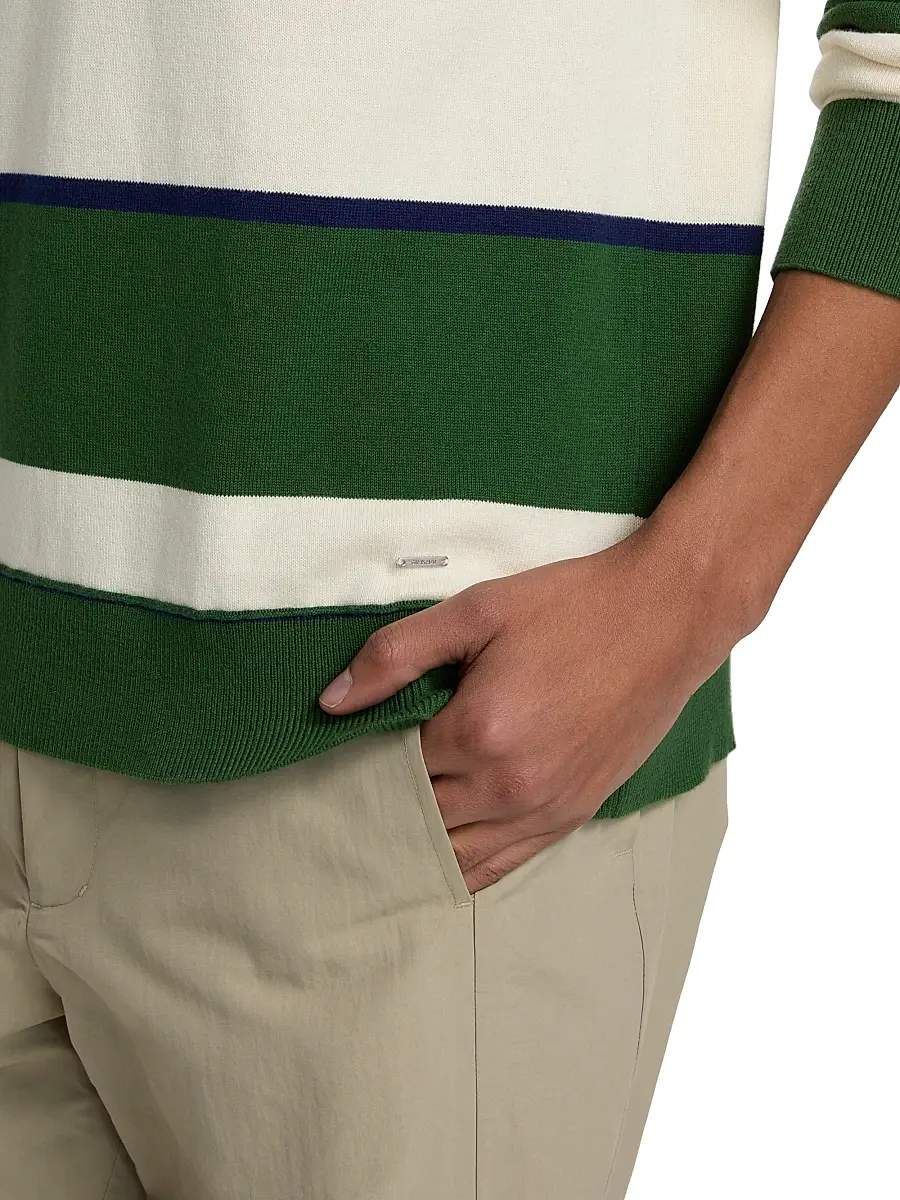 Simkhai Men's Louis Cotton-Cashmere Rugby Shirt | Thumbnail 6 Simkhai Men's Louis Cotton-Cashmere Rugby Shirt | Thumbnail 6