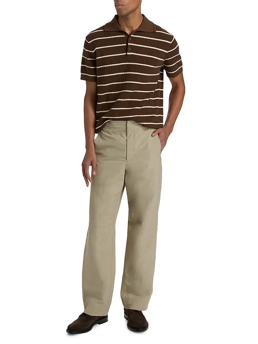 Simkhai Men's Calum Striped Polo Shirt | Thumbnail 2 Simkhai Men's Calum Striped Polo Shirt | Thumbnail 2