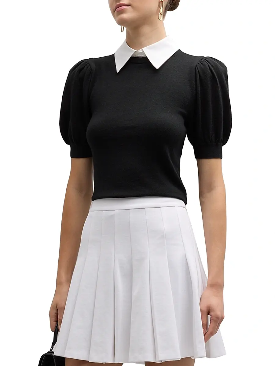 Alice + Olivia Women's Chase Puff-Sleeve Sweater | Thumbnail 3 Alice + Olivia Women's Chase Puff-Sleeve Sweater | Thumbnail 3