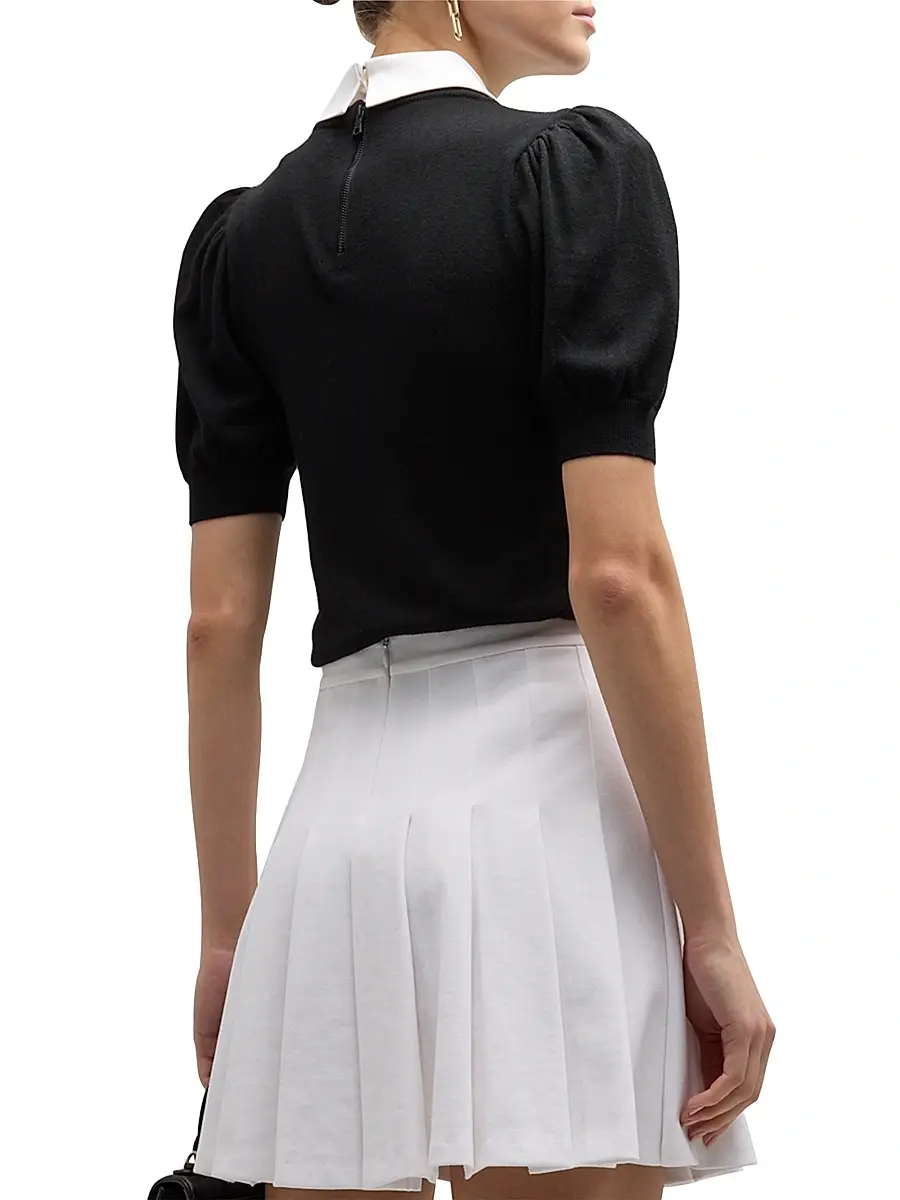 Alice + Olivia Women's Chase Puff-Sleeve Sweater | Thumbnail 4 Alice + Olivia Women's Chase Puff-Sleeve Sweater | Thumbnail 4