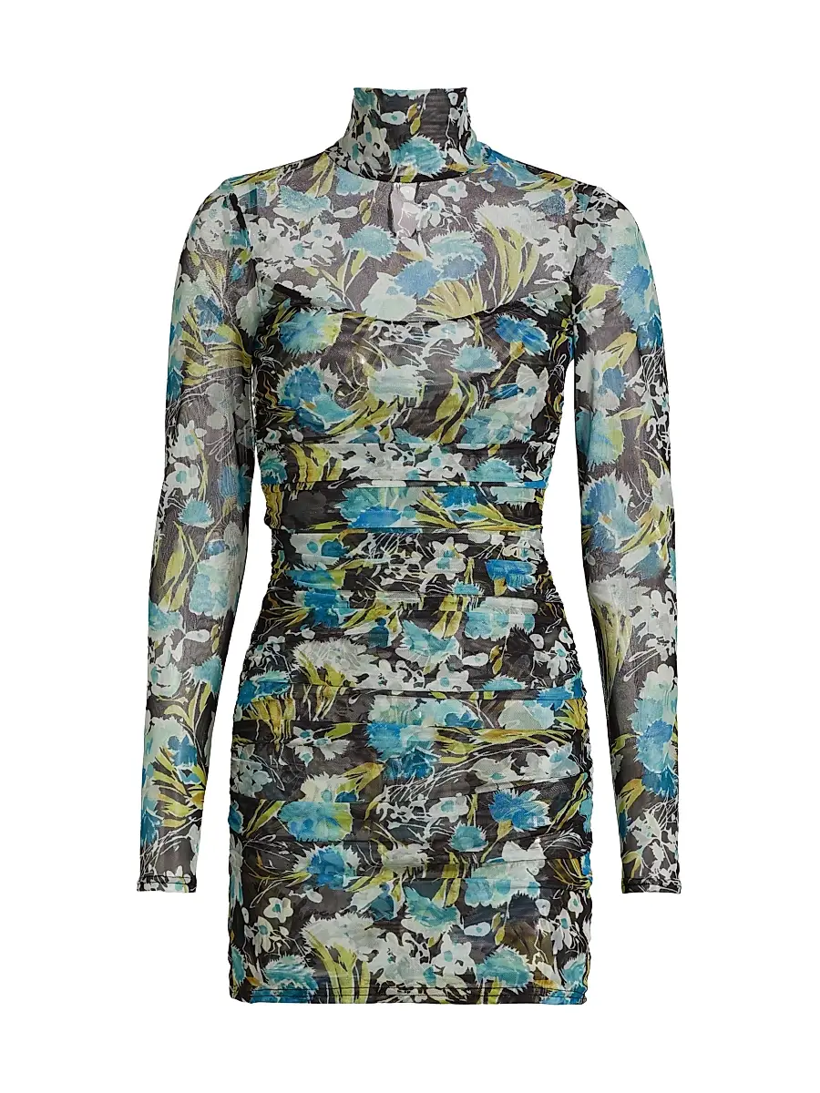 Cinq à Sept Women's Tossed Floral Harper Dress - Obsidian Multi | Image 1 Cinq à Sept Women's Tossed Floral Harper Dress - Obsidian Multi | Image 1