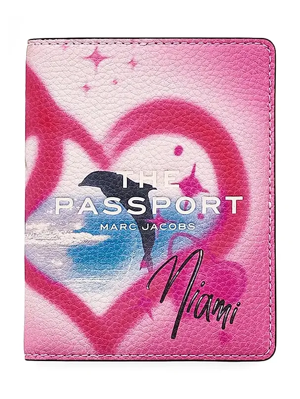 The City Miami Leather Passport Case