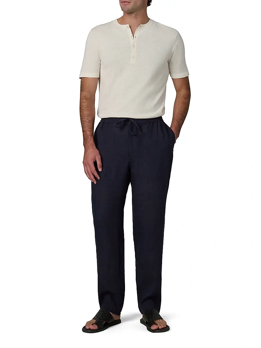 Joe's Jeans Men's Linen Drawstring Straight-Leg Pants | Thumbnail 2 Joe's Jeans Men's Linen Drawstring Straight-Leg Pants | Thumbnail 2