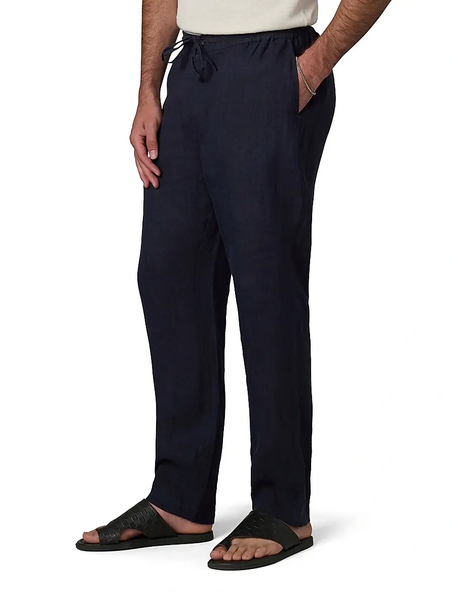 Joe's Jeans Men's Linen Drawstring Straight-Leg Pants | Thumbnail 4 Joe's Jeans Men's Linen Drawstring Straight-Leg Pants | Thumbnail 4
