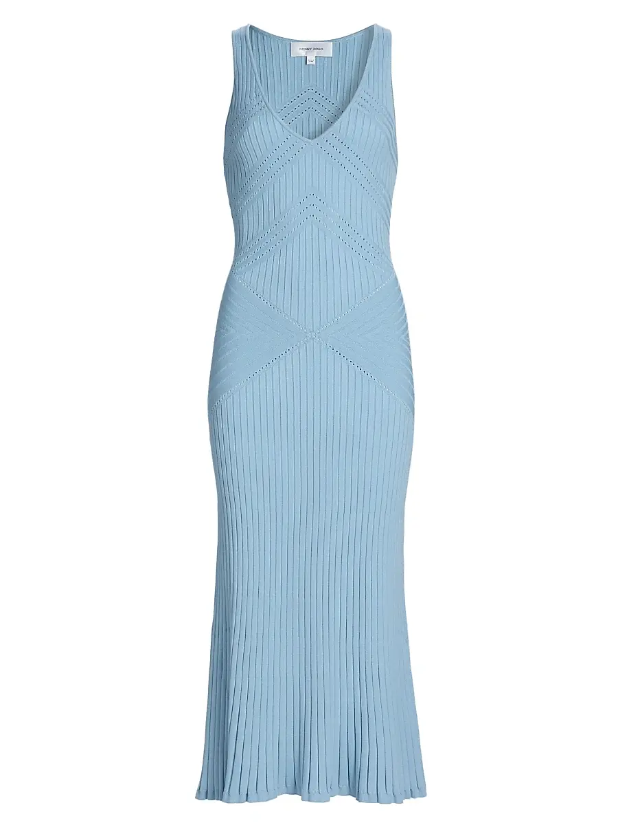 Ronny Kobo Women's Emeron Knit Midi-Dress - Ancient Water | Image 1 Ronny Kobo Women's Emeron Knit Midi-Dress - Ancient Water | Image 1