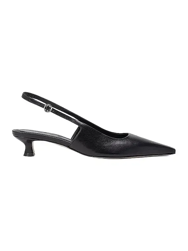 Women's Catrina Leather 35MM Kitten-Heel Slingback Pumps