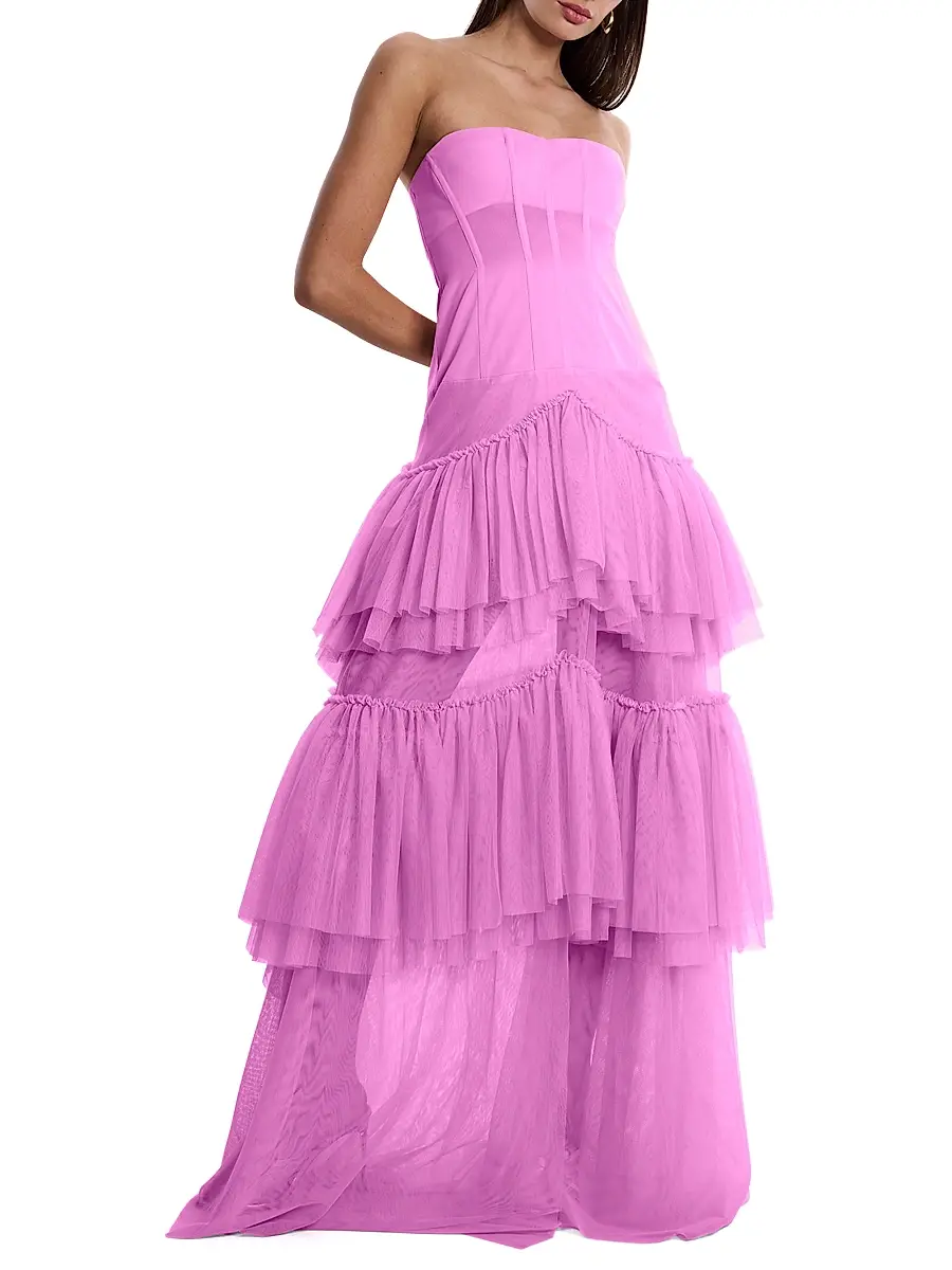 BCBGMAXAZRIA Women's Strapless Corset Gown | Thumbnail 2 BCBGMAXAZRIA Women's Strapless Corset Gown | Thumbnail 2