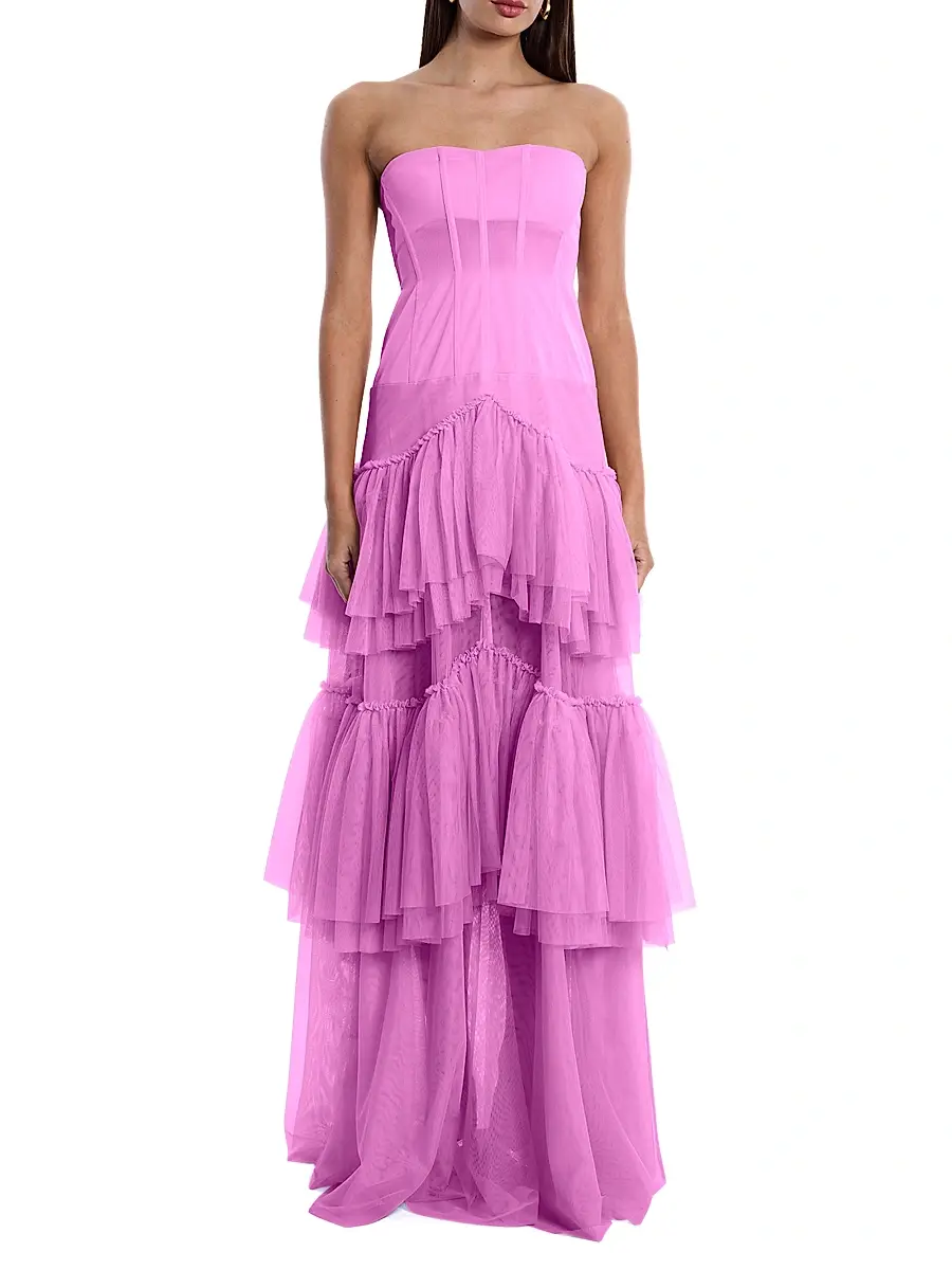 BCBGMAXAZRIA Women's Strapless Corset Gown | Thumbnail 3 BCBGMAXAZRIA Women's Strapless Corset Gown | Thumbnail 3