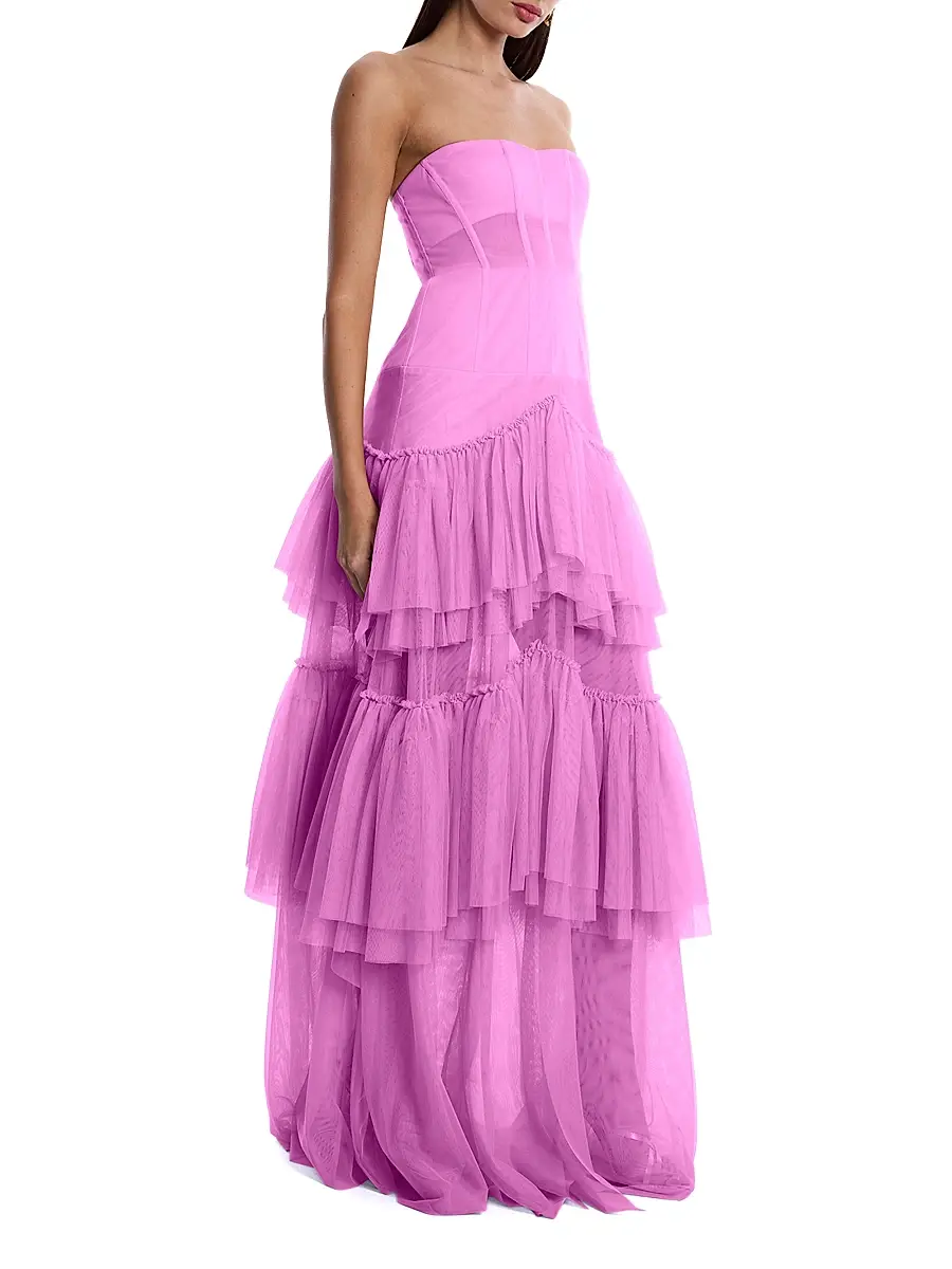 BCBGMAXAZRIA Women's Strapless Corset Gown | Thumbnail 4 BCBGMAXAZRIA Women's Strapless Corset Gown | Thumbnail 4