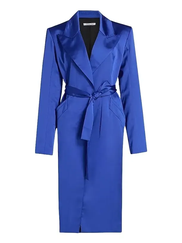 Women's Peak-Lapel Satin Evening Coat Women's Peak-Lapel Satin Evening Coat