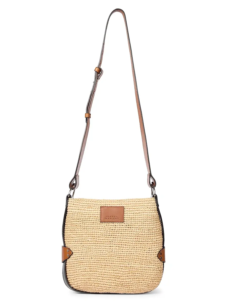 Isabel Marant Women's Mini Bayia Raffia & Leather Shoulder Bag | Thumbnail 5 Isabel Marant Women's Mini Bayia Raffia & Leather Shoulder Bag | Thumbnail 5