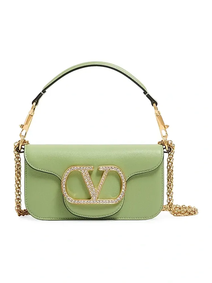Women's Locò Small Shoulder Bag with Jewel Logo - Mint Crystal Women's Locò Small Shoulder Bag with Jewel Logo - Mint Crystal