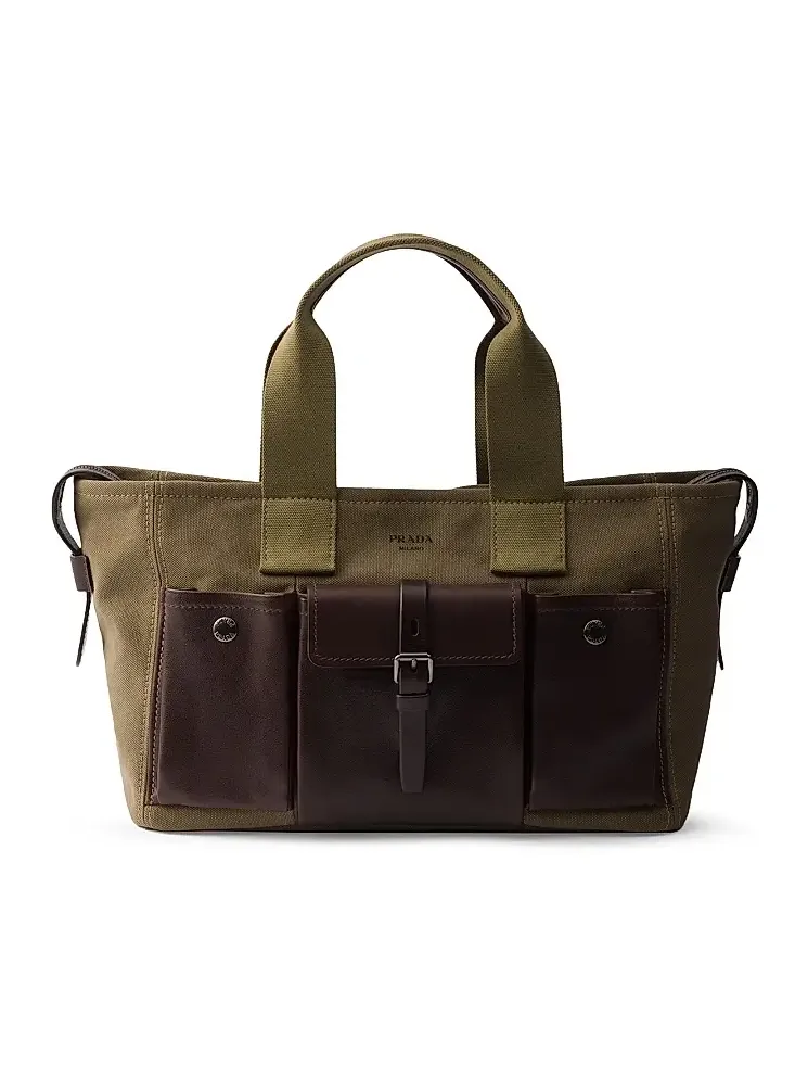 Women's Route Large Canvas and Leather Tote Bag Women's Route Large Canvas and Leather Tote Bag