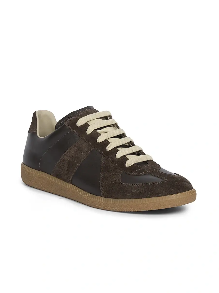 Maison Margiela Men's Replica Leather & Suede Sneakers | Thumbnail 2