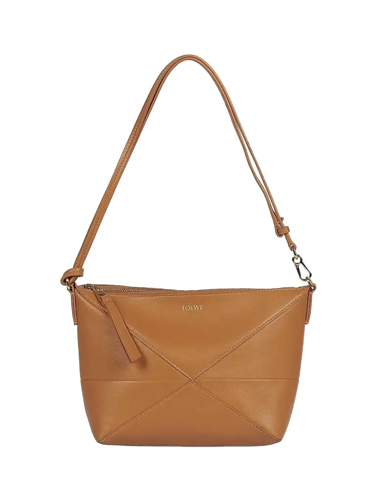 Women's Puzzle Fold Leather Shoulder Bag - Warm Desert Women's Puzzle Fold Leather Shoulder Bag - Warm Desert