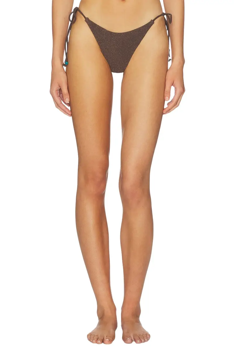 Bond-Eye Beaded Vista Tie Side Bikini Bottom